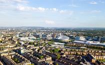 Aerial view of Glasgow Skyline